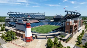 Gillette Stadium i Foxborough der Norge spiller VM-kamper i 2026